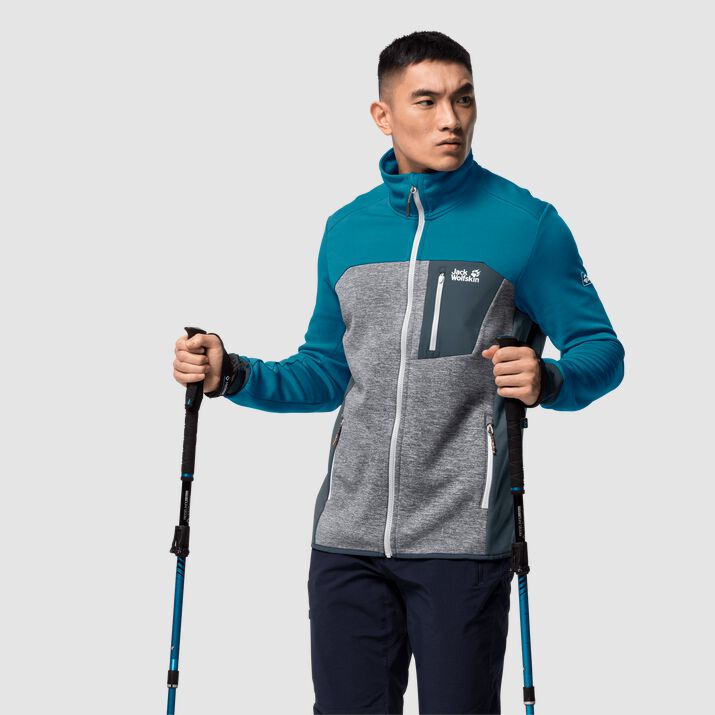 Chamarra Polar Jack Wolfskin Sky Peak Hombre Azules Mexico-3847156